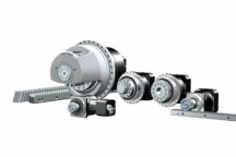 STÖBER bietet vier verschiedene Baureihen an Zahn­­stangen­­trieben, die sich im Direkt­­anbau an die Synchron-Servomotoren der Baureihe EZ in sämtlichen Größen anbinden la